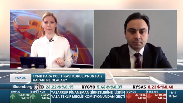 Ekonomi ve Finans Bölüm Başkanı Doç. Dr. Aykut Ekinci Bloomberg HT’de TCMB Faiz Kararını Değerlendirdi