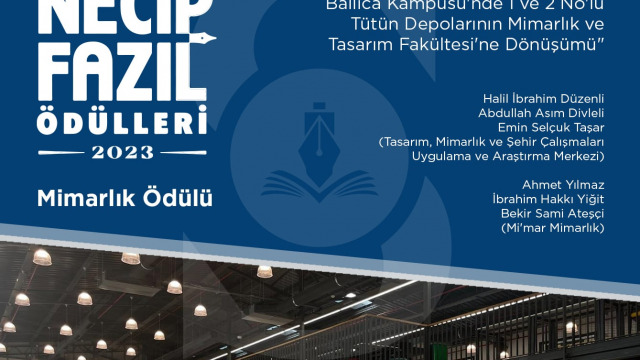 Samsun Üniversitesi Mimarlık ve Tasarım Fakültesine Ödül